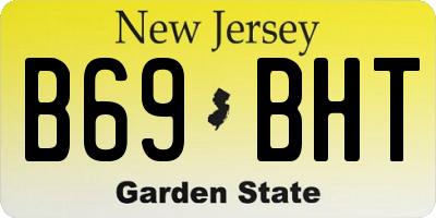 NJ license plate B69BHT