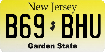 NJ license plate B69BHU