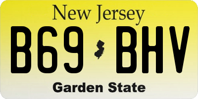 NJ license plate B69BHV
