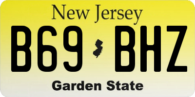 NJ license plate B69BHZ