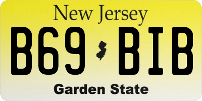 NJ license plate B69BIB