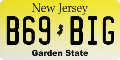 NJ license plate B69BIG