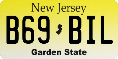 NJ license plate B69BIL