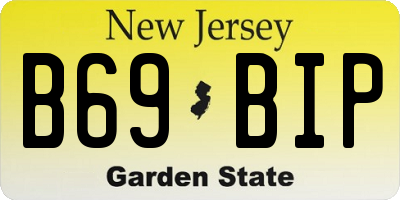 NJ license plate B69BIP