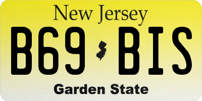 NJ license plate B69BIS