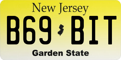 NJ license plate B69BIT