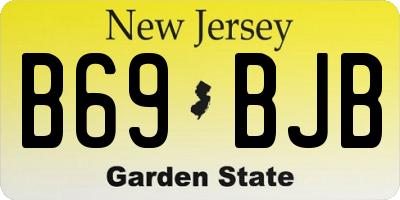 NJ license plate B69BJB