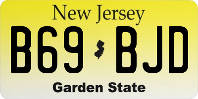 NJ license plate B69BJD