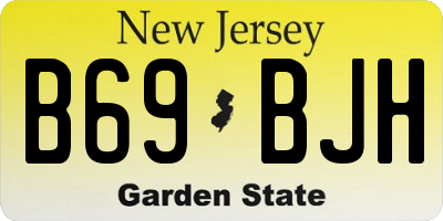 NJ license plate B69BJH