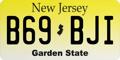 NJ license plate B69BJI