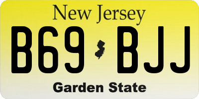 NJ license plate B69BJJ