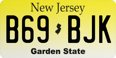 NJ license plate B69BJK