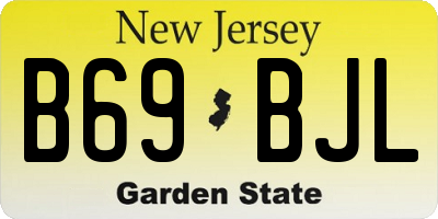 NJ license plate B69BJL