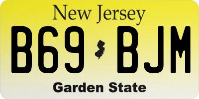NJ license plate B69BJM
