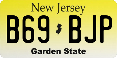 NJ license plate B69BJP