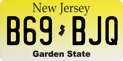 NJ license plate B69BJQ