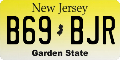NJ license plate B69BJR