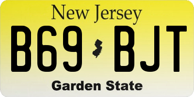 NJ license plate B69BJT