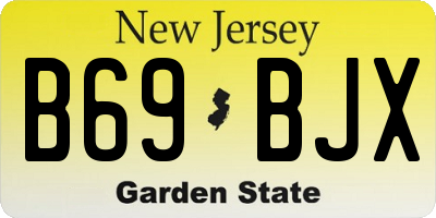 NJ license plate B69BJX