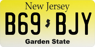 NJ license plate B69BJY