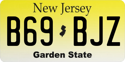 NJ license plate B69BJZ