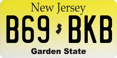 NJ license plate B69BKB