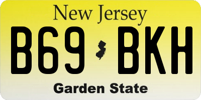 NJ license plate B69BKH