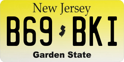 NJ license plate B69BKI