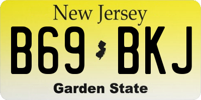 NJ license plate B69BKJ