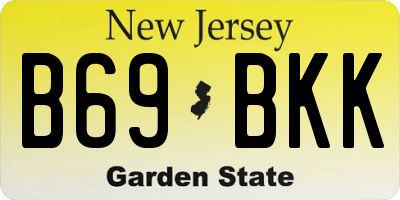 NJ license plate B69BKK