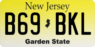 NJ license plate B69BKL