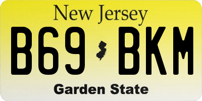 NJ license plate B69BKM