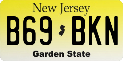 NJ license plate B69BKN