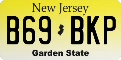 NJ license plate B69BKP