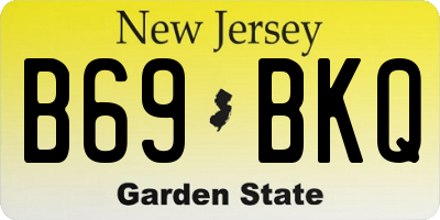 NJ license plate B69BKQ