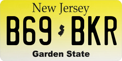 NJ license plate B69BKR
