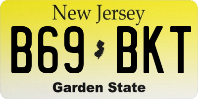 NJ license plate B69BKT