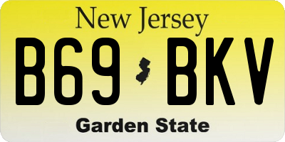 NJ license plate B69BKV
