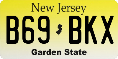NJ license plate B69BKX