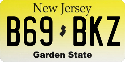 NJ license plate B69BKZ