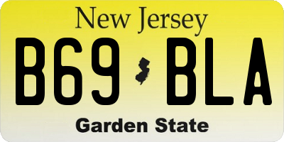 NJ license plate B69BLA