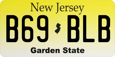 NJ license plate B69BLB