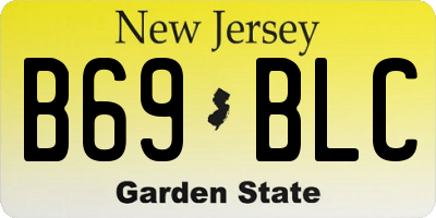 NJ license plate B69BLC