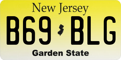 NJ license plate B69BLG