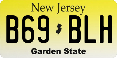 NJ license plate B69BLH