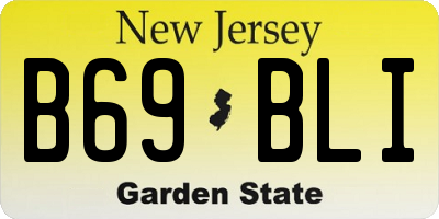 NJ license plate B69BLI