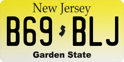 NJ license plate B69BLJ