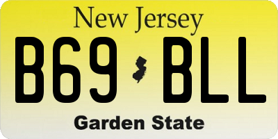 NJ license plate B69BLL