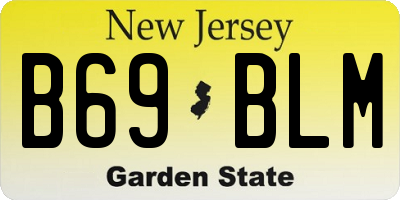 NJ license plate B69BLM