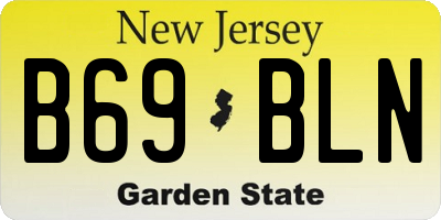 NJ license plate B69BLN